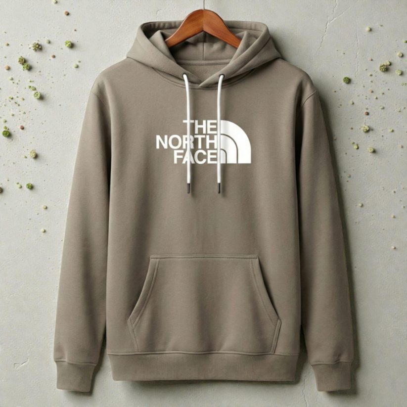 Khaki Colour Luxuries Men's Soft Cotton Hoodie