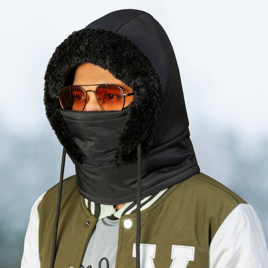 Winter Hood Cap Black colour