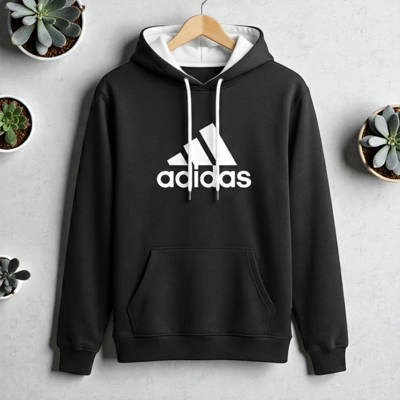 Black Colour Luxuries Men's Soft Cotton Hoodie