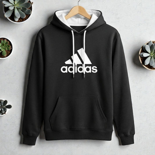 Black Colour Luxuries Men's Soft Cotton Hoodie