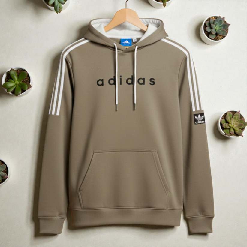 Khaki Colour Luxuries Men's Soft Cotton Sports Hoodie