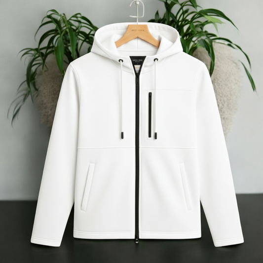 White Luxuries Men's Zipper Hoodie