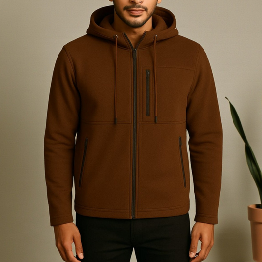 Brown Luxuries Men's Zipper Hoodie