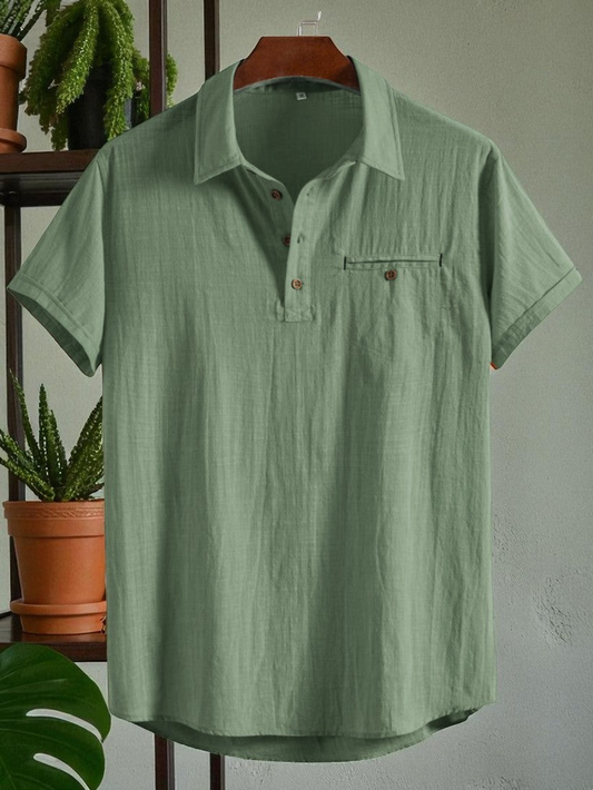 See Green Premium Cotton Spread Collar Katua Shirt
